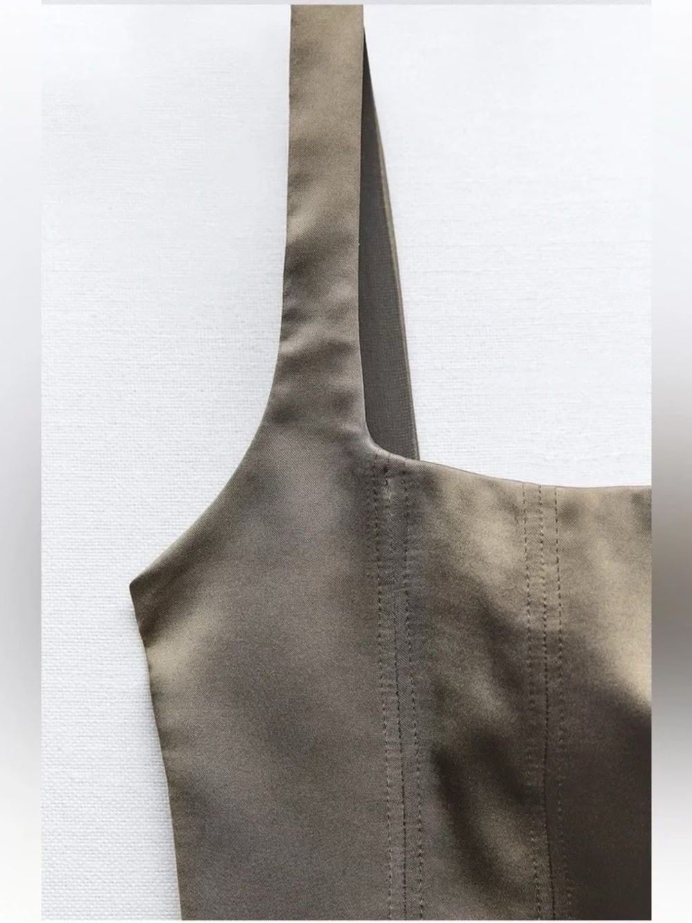 Zara Satin Square Neck Corset Top - Picture 3 of 4